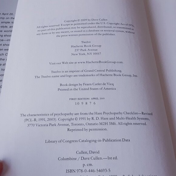 Columbine Dave Cullen - Picture 5 of 5